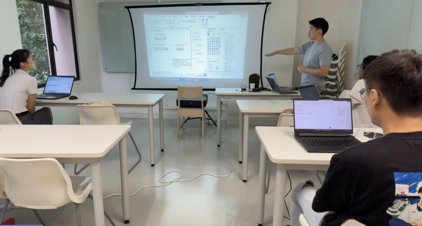 Participants at a Sozcode Power BI: Transform and Analyse Data course