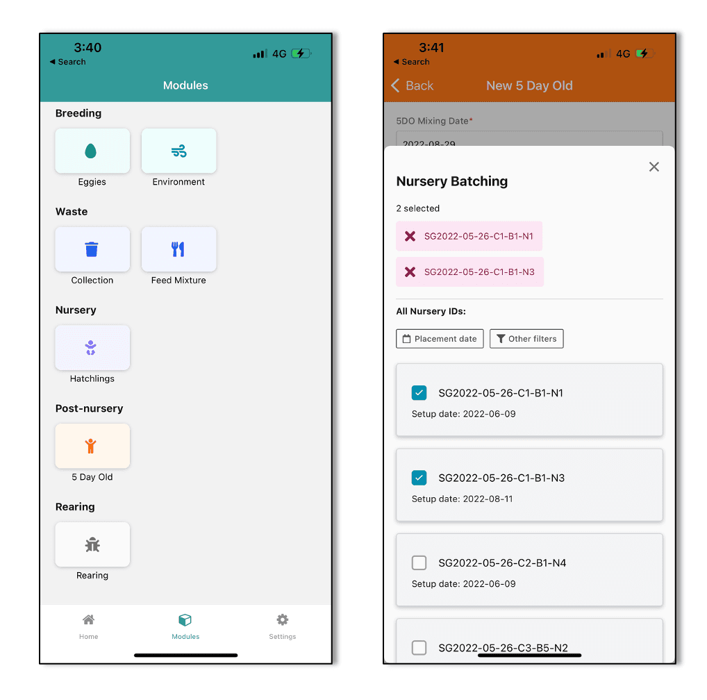 Mobile farm management application