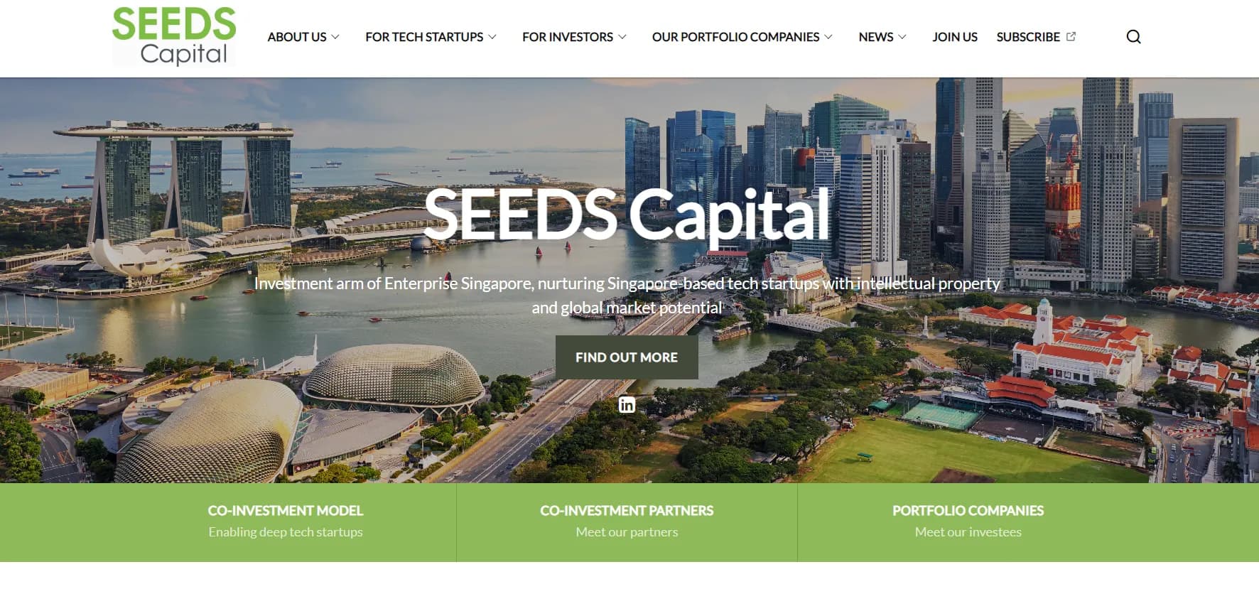 Venture capital website and portfolio directory